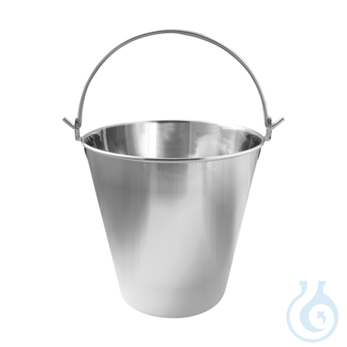 Stainless steel bucket with handle, 16 L
