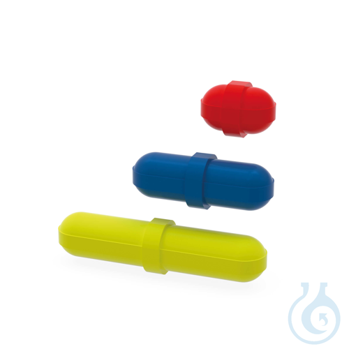 BOLA Colour Magnetic Stirring Bars, ROT L. 12,5 mm Ø 8 mm PTFE-coated, colour: r