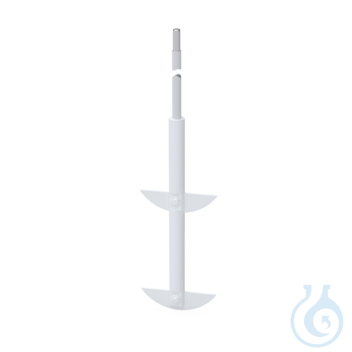 BOLA Double-Moon-Shaped Stirrer Shafts, L 350 mm Ø 10 mm, NS 29/32 PTFE-coated S