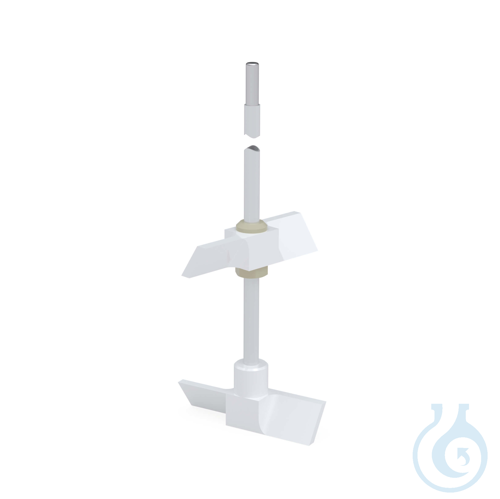 BOLA Stirrer Shafts with Two Paddles, L 600 mm Ø 16mm aØ 140x25 mm PTFE-coated S