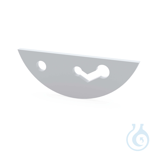BOLA Moon-Shaped Stirrer Blades, 50x24x3 mm Ø 5,8 mm 100 ml PTFE, angular long-g