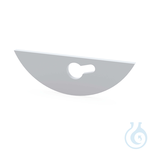 BOLA Moon-Shaped Stirrer Blades, 50x24x3 mm Ø 10 mm 100 ml PTFE, with long-groov