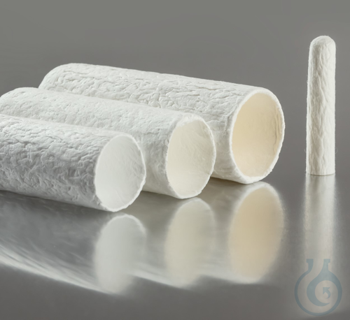 Extraction thimble, glass fibre ,100% borosilicate, free of binder ,Ø 43 x 123 m