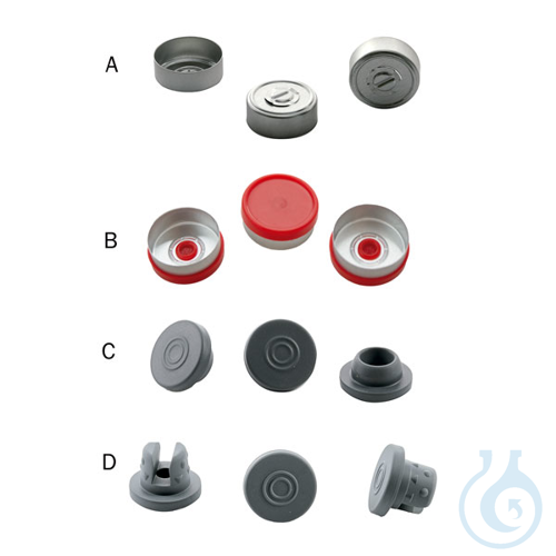 Aluminium crimp seal cap for injection vial Ø 20 mm, 100 pcs