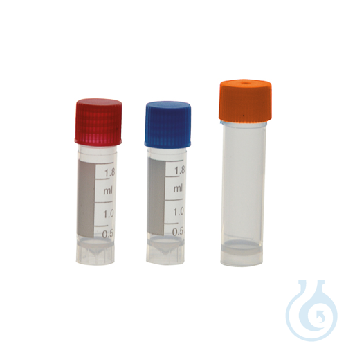 Cryotubes, with silicon rubber liner and screw cap, non-graduated, 4 ml, 500 pcs