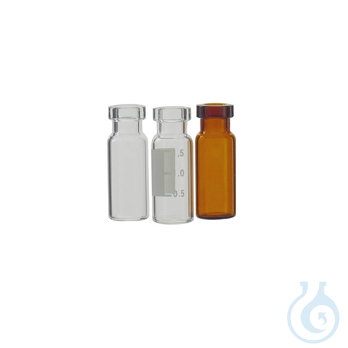 Crimp vial for chromatography, amber, 12x32 mm, 2 ml, 10 x 100 pcs