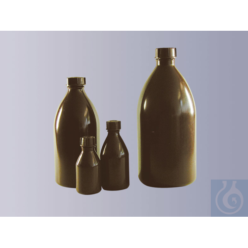 Narrow neck bottle, LDPE, round, amber, without closure, GL 18, 50 ml