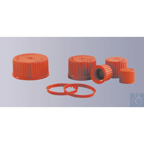 Pouring ring, made of PBT, GL 45, red