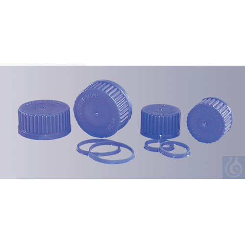 Screw cap with lip seal, green, GL 32, PP