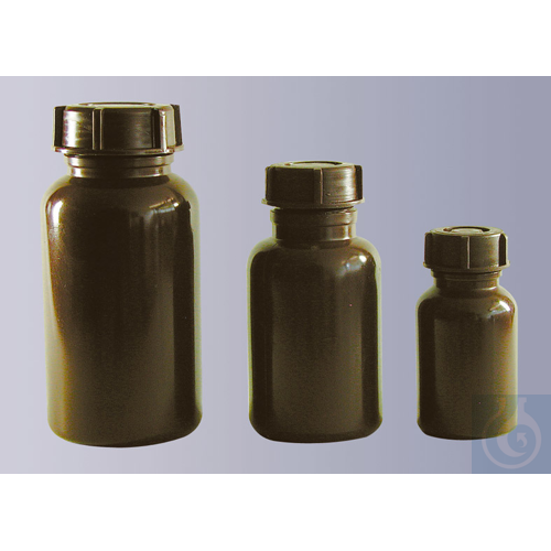 Wide neck bottle, LDPE, round, amber, without closure, GL 65, 1000 ml