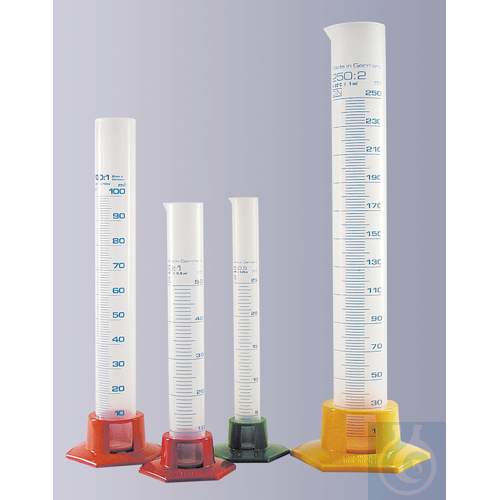 Measuring cylinder, PP, class B, high form, with detachable base, 1000 ml