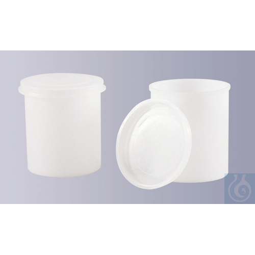 All-purpose round jar, made of HDPE, with snap cap, 100 ml, H 61 x D 53 mm