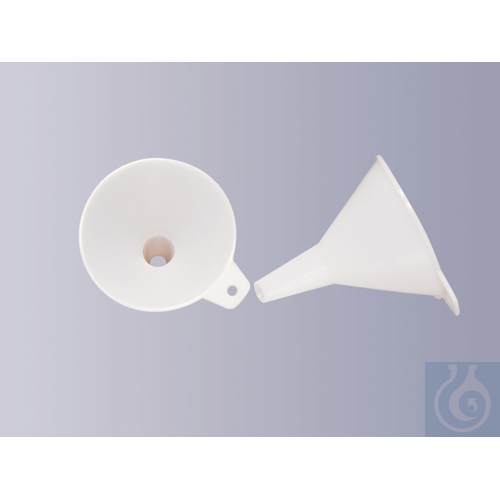 Funnel, made of HDPE, stem opening 10 mm, diameter 70