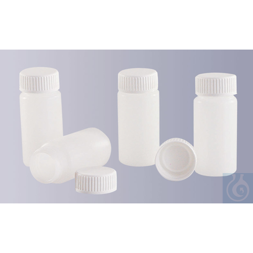 Scintillation vial, HDPE, natural, complete with screw cap, 20 ml, GL 22,5