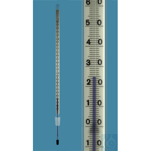 Thermometer with standard grount joint NS 14,5/23, similar to DIN, enclosed