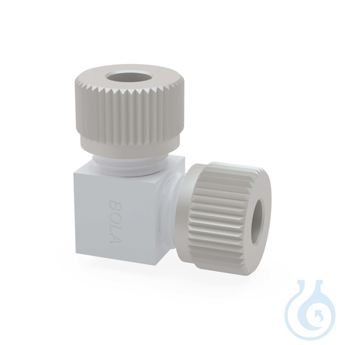BOLA Tube Fittings, Elbow, Ø 6 mm PTFE, nut made of glass-fibre reinforced PTFE