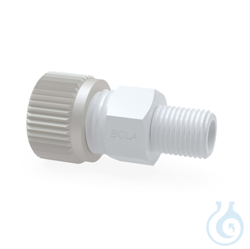 BOLA Screw-In Tube Fittings, Ø 8 mm, G 3/8'' PTFE, nut made of glass-fibre