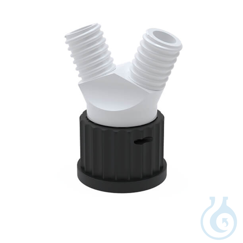 BOLA Multiple Distributors for Bottles, S 40, 2 x GL 14, max. Ø 8 mm PTFE. Screw