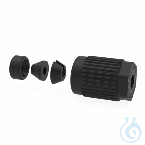 BOLA Laboratory Screw Joints EX, GL 18 Ø 4,0 mm Black cap made of conductive PPS