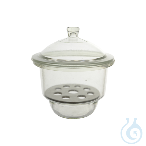 Dessicator with knobbed lid and porcelain plate, 150 mm, LBG N, 2 pcs