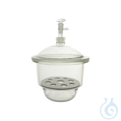 Vacuum type desiccator, glass stopcock and lid, 150mm, LBG N, 2 pcs