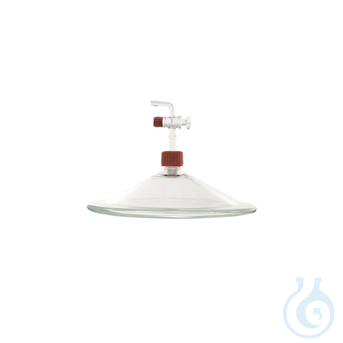 Replacement lid with glass stopcock for dessicator DE05-250, clear