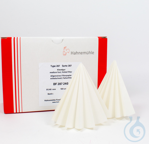 Kieselguhr paper 287 ,154 g/sqm ,Folded filter 240 mm