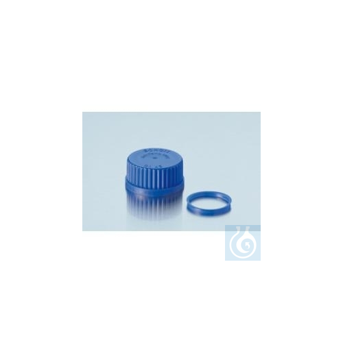 Pouring Ring for Screw Top Vials GL45, blue, 10/PK