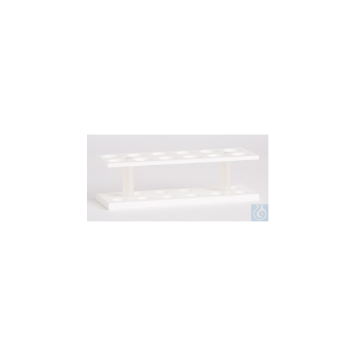 Centrifuge Tube Rack for 12 tubes 2 row, 26mm diam., (WxHxD) 220x65x75mm, PP