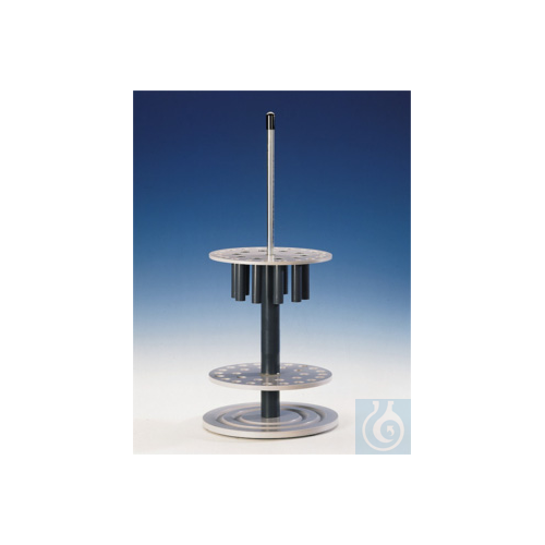 Pipette Stand, round, rotating and height adjustable for 40 pipettes, footprint