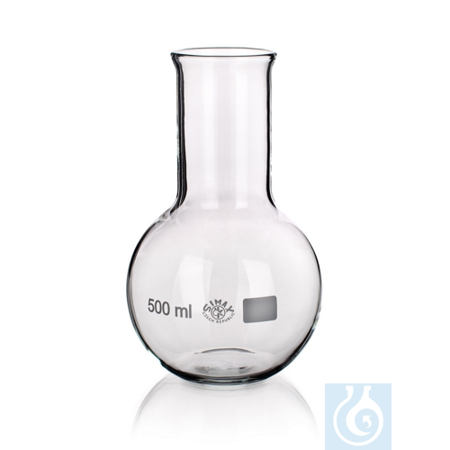 Flask, flat bottom wide-neck, 250ml, 10/PK