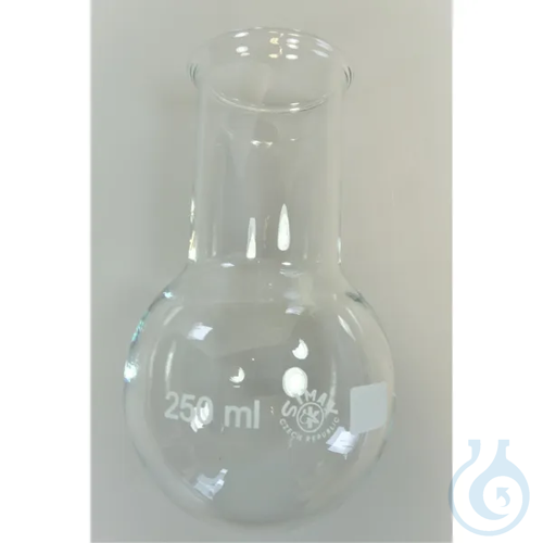 Flask with round bottom, wide-neck, 250ml, 10/PK