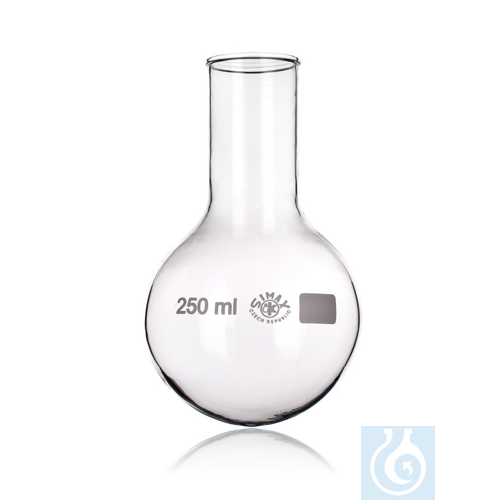 Flask with round bottom, narrow-neck, 250ml, 10/PK