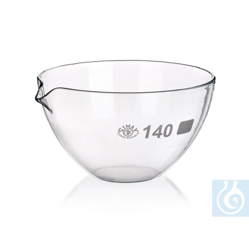 Evaporating Dish with Flat Bottom, Diam. 140mm, 10/PK