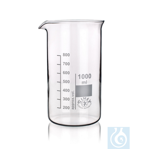 SIMAX Beaker, high form, with spout, 250ml, 10/PK, replaces HZ1070105