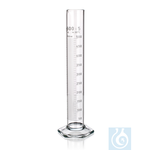 Cylinder Graduated, high form hexagonal base, class B white, 25ml, 10/PK