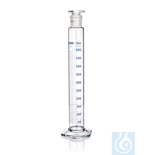 Cylinder Graduated with Glass stopper SJ 14/23, w/ PP-Cap and Ringl,Class A,25ml