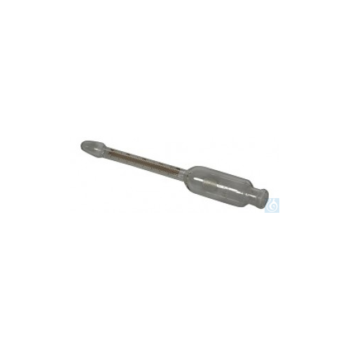 Butyrometer/determination of fat,0-4%:0,05 w/ certificate of conformity for milk