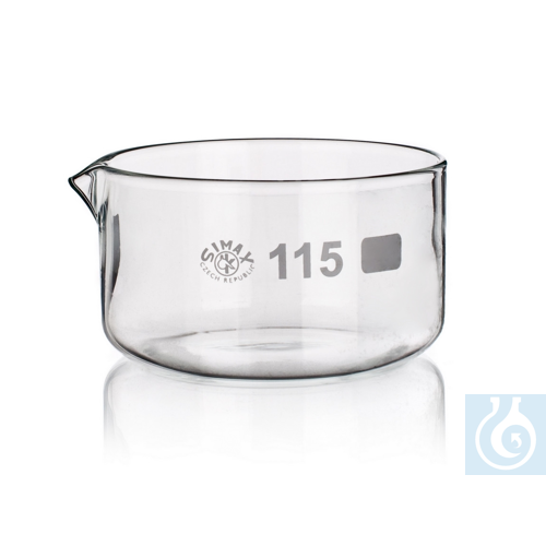 SIMAX Crystalizing dish, with spout, 40mm, 10/PK Erzeugnisse aus SIMAX-Glas sind