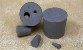 Laboratory plug, natural rubber, Denog-size 9 x 13 x 20 mm, 100pc/PAK