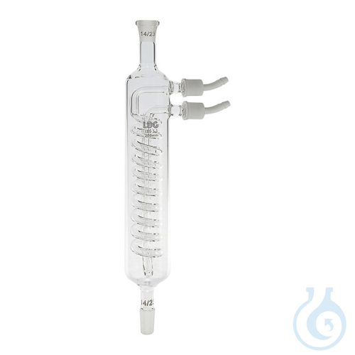 Dimroth condenser, 29/32, with PTFE screwthread connectors, 300 mm, LBG 3.3