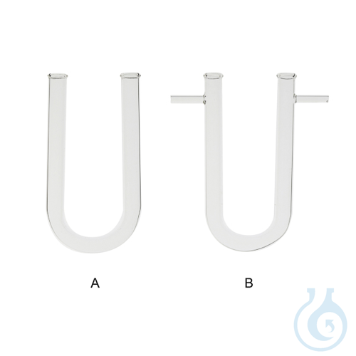 Drying tube U-Shape with Ø 6 mm side hose, 150 mm, LBG 3.3.