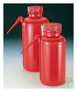Nalgene&trade; Unitary&trade; Red LDPE Safety Wash Bottles