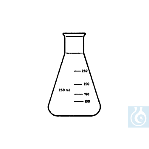 neoChoice Erlenmeyer-Kolben, Borosilikatglas, Enghals, 3000 ml, mit Teilung DIN