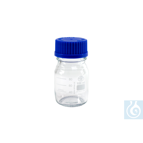 neoChoice Laborflasche, Borosilikatglas, 10 l, Kappe + Ausgießring, GL 45