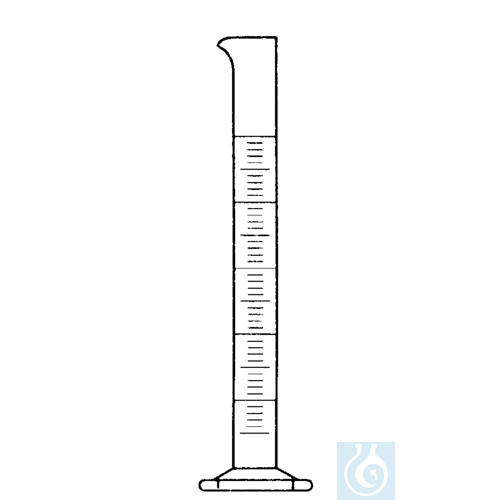 neoChoice Messzylinder 25 ml, hohe Form, Sechskantfuß, Boro Kl. B