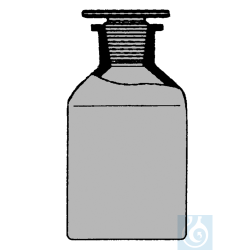 neoChoice Steilbrustflaschen Braunglas, 1000ml EH Glasstopfen, NS29/32