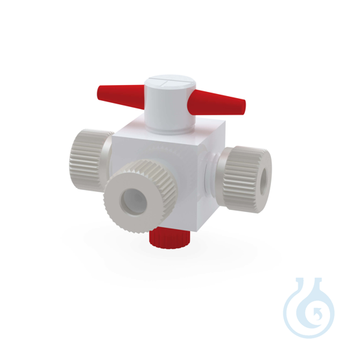 BOLA 3-Way Stopcocks, Ø 6 mm PTFE, with glass-fibre reinforced PTFE nut