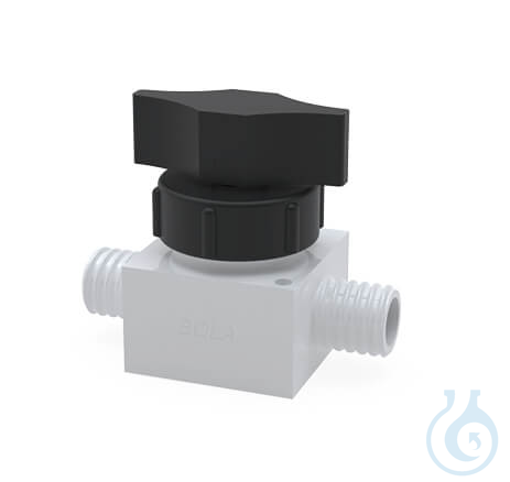 BOLA GL Ball Valves, GL 25, Ø 8 mm Type: 2 way, straight bore, cap and grip made