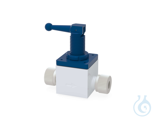 BOLA Snap Valves, Ø 10 mm Valve body made of PTFE with bore dia. 6 mm, holding p